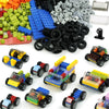 Pamvava Classic Bricks Wheels and Axles Set - 400+ Plastic Car Parts, Model 7662