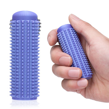 EXQDYNM Little Ouchies Fidget Keychain - Spiky Grippie Sensory Toy for Pain & Anxiety Relief, Color-Changing & Glow in Dark, Small, Multi