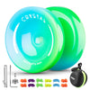 Crystal Yoyo K2 Responsive Yoyo For Kids, Professional Unresponsive Yoyo For Advanced, Yo-Yos For Adults And Beginners With Yo Yo 12 Strings + Yoyo Case Bag+ Yoyo Accessories Kit (Blue Green)