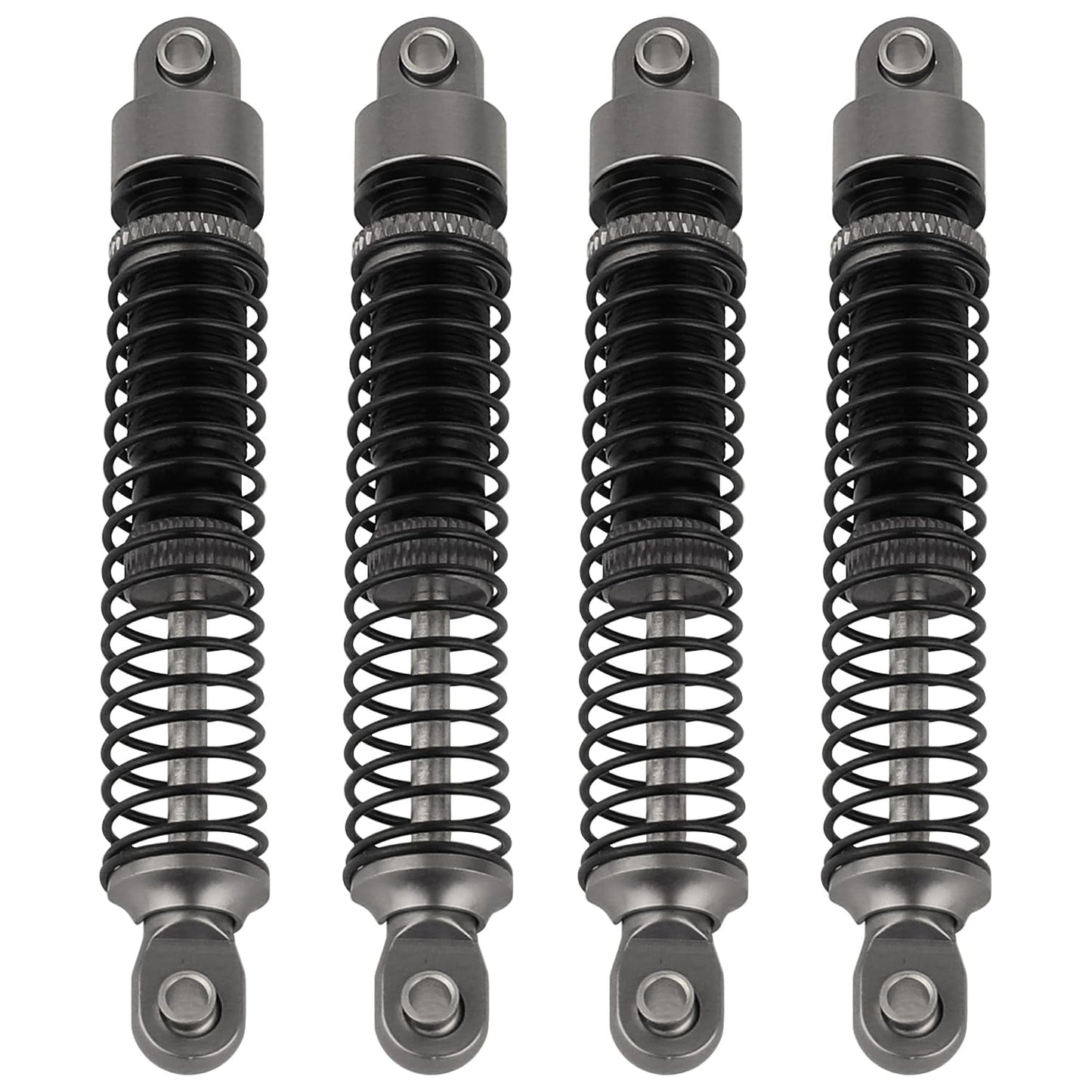 RZXYLRC 4PCS 65mm Aluminum Shocks Absorbers Oil Threaded Damper for 1/18 RC Crawler TRX4M TRX-4M Bronco Defender K10 Upgrade Par