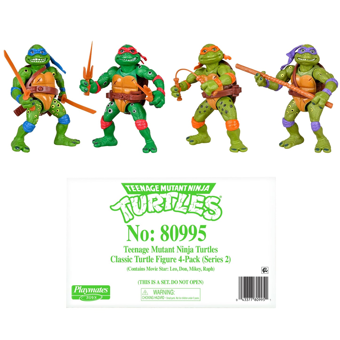 Teenage Mutant Ninja Turtles Micro Mutant Bundle - Classic Movie Star Figures, Multi-Color, Model 80995, Plastic