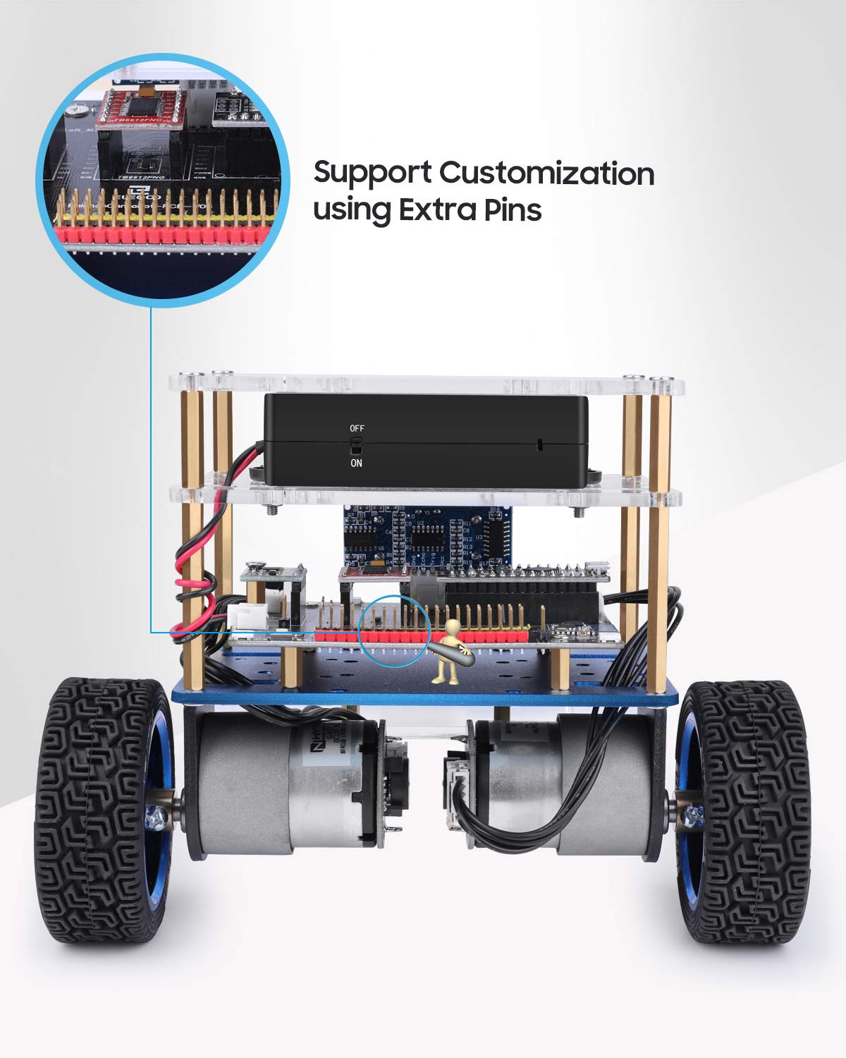 Elegoo Tumbller Self-Balancing Robot Kit For Arduino Robotics For Kids Ages 8-12 12-14 Gifts For 8 9 10 11 12 13 14 15 16 Year O