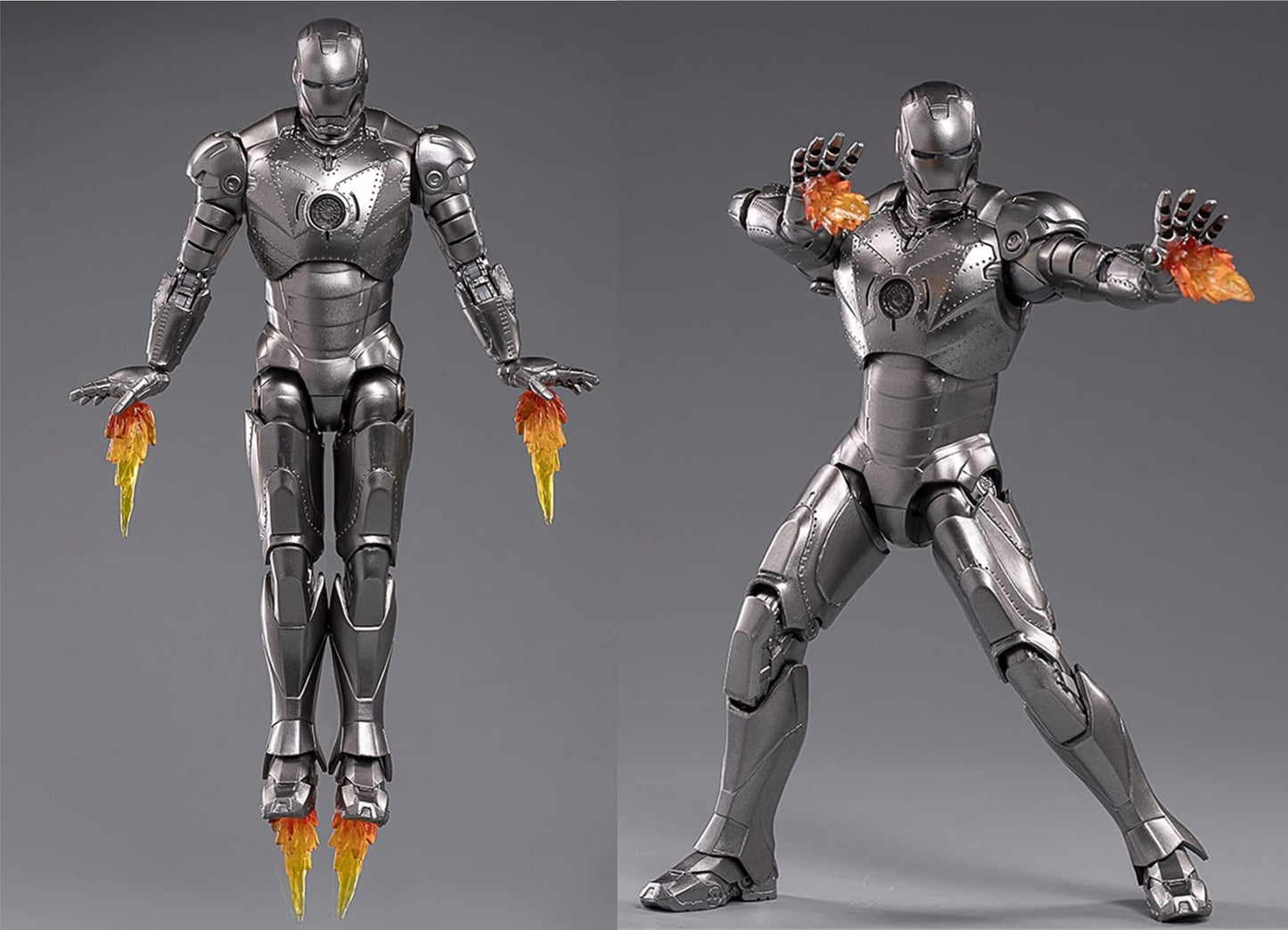 Lonullymege Ironman Mk2 Collectible Action Figure,7 Inch 10Th Anniversary Metal Texture Painting Movable Mark Model Toys (Mk Ii)