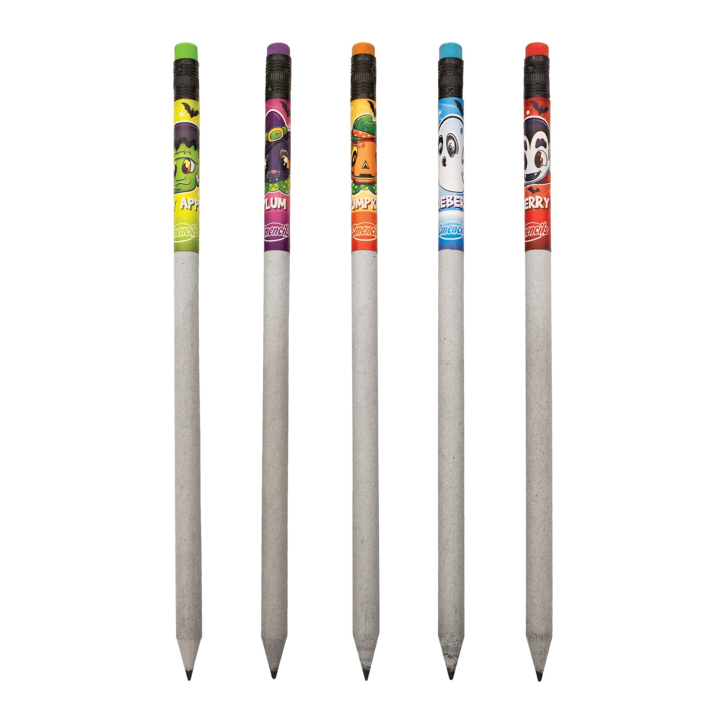Scentco Halloween Smencils - HB #2 Scented Pencils, 5 Count, Recycled Newspaper, Gifts for Kids, School Supplies