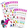 Trolls Party Favors for Boys & Girls Bundle ~ 12 Pack Trolls Sticker Sheets for Kids Birthday Party Goodie Bags | Trolls Party S