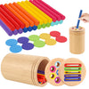 Ranqibo Montessori Toys For 3 Year Old: Wooden Color Sorting Sensory Toys For Toddlers 1-3, Educational Matching Game For Fine M