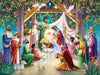 Magi At The Manger Jigsaw Puzzle 550 Piece By Vermont Christmas Company - 24'X18'- Fully Interlocking & Randomly Shaped Pieces