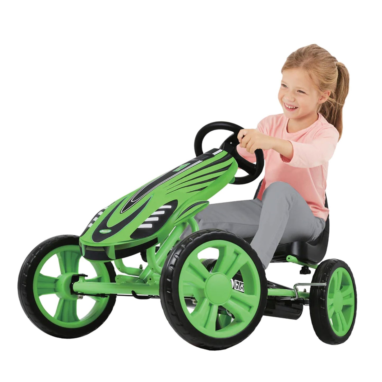 Hauck Hurricane Pedal Go Kart, Ride-On Toy W/ Rubber Tires & Handbrake, For Kids Ages 4-10