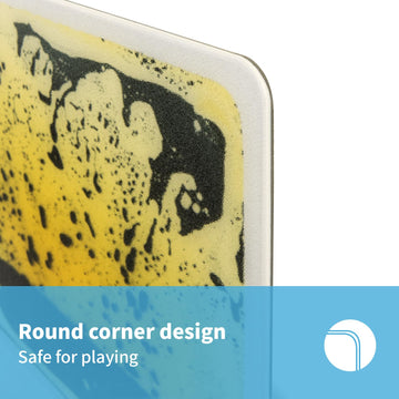 Art3d Liquid Fusion Play Mat - Pack of 9 Tiles, 12" x 12", Multicolored, Round Corner, PVC Material, Model A11295