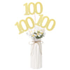 Gexolenu No 100, 10 Pack Double-Sided Gold Glitter 100Th Birthday Centerpieces For Tables, Number 100 Birthday Table Toppers Par