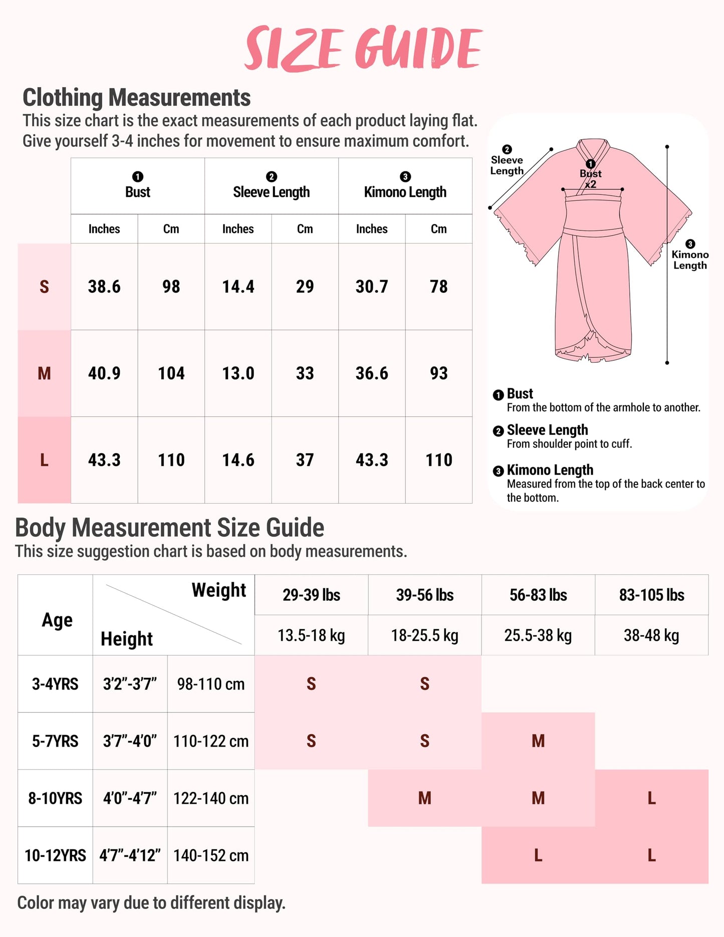 Spooktacular Creations Halloween Ninja Costumes For Kids, Girls Kimono Set With Wig, Toddlers Pink Anime Outfit For Halloween Cosplay Parties (Medium(8-10 Yrs))