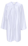 GradPlaza Shiny Choir Robe Kindergarten Preschool Graduation Gown Shiny Graduation Gown for Kids White Size 27