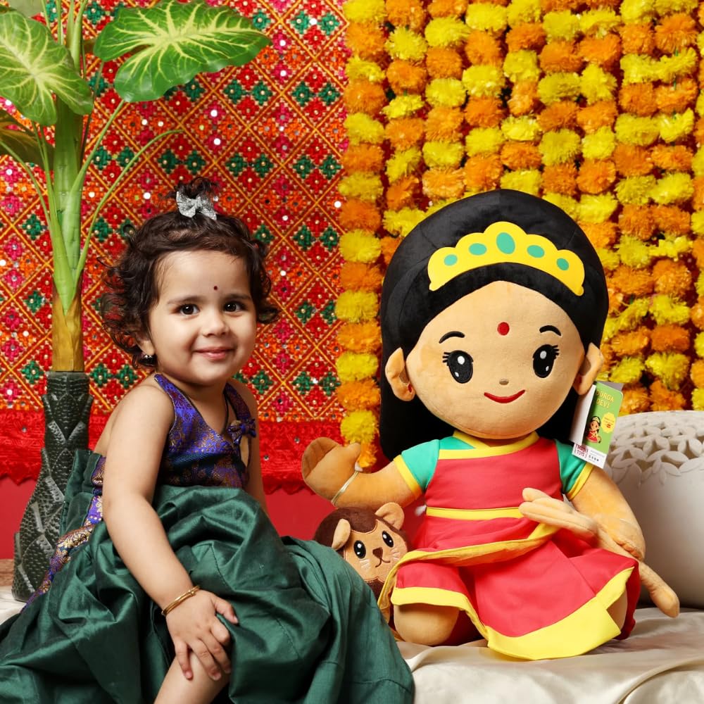 MODI TOYS Durga Devi (Mega 22) Plush Toy | Ideal for Newborns, Infants, Toddlers, Grandparents | Best for Diwali, Baby Shower, B