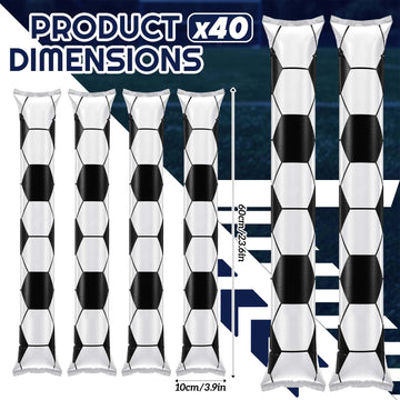 Meooeck 40 Pcs Thunder Sticks Inflatable Noisemakers Cheerleading Game Day Sports Noise Makers Plastic Cheering Sticks Bulk for