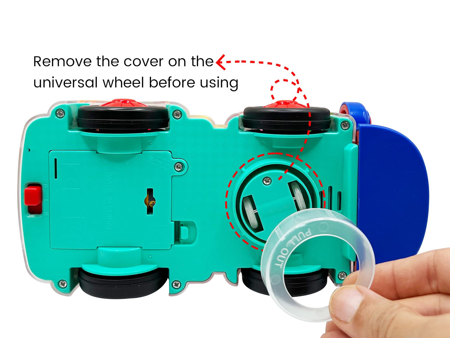 Tooty Toy Transparent Train Toy - Fun And Interactive Electric Train Toy For Kids - Music Train With Led Light Up - Colorful Moving Gears -Tummy Time Crawling Baby Toys For Boys Girls
