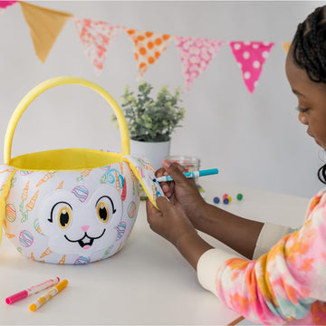 Crayola Color Me Plush, Easter Basket With 3 Ultra-Clean Washable Markers, Yellow Bunny, Creative Fun For Boys And Girls Ages 3