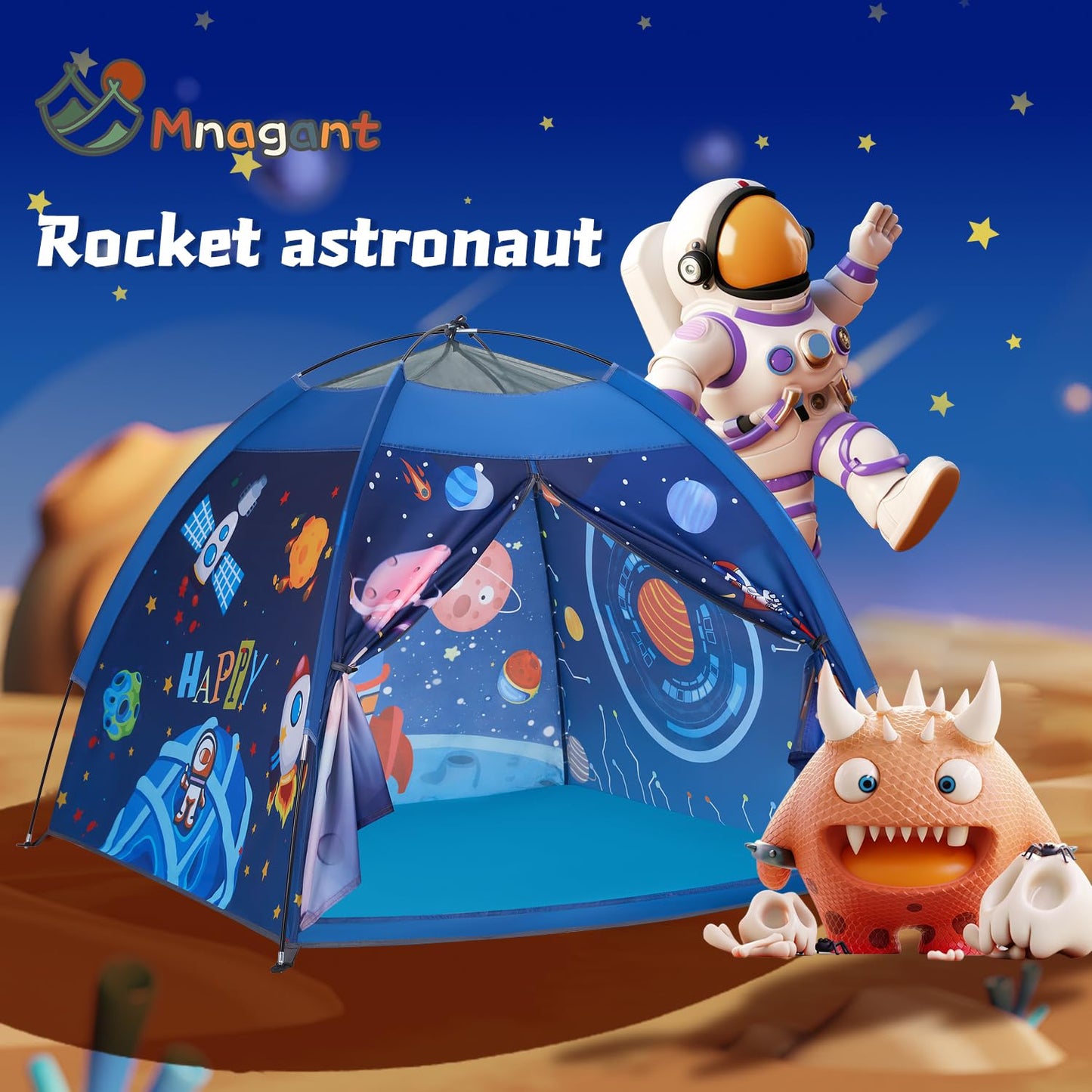 Mnagant Space World Play Tent Galaxy Dome Playhouse For Boys And Girls Imaginative Play-Astronaut Space For Kids Indoor And Outd