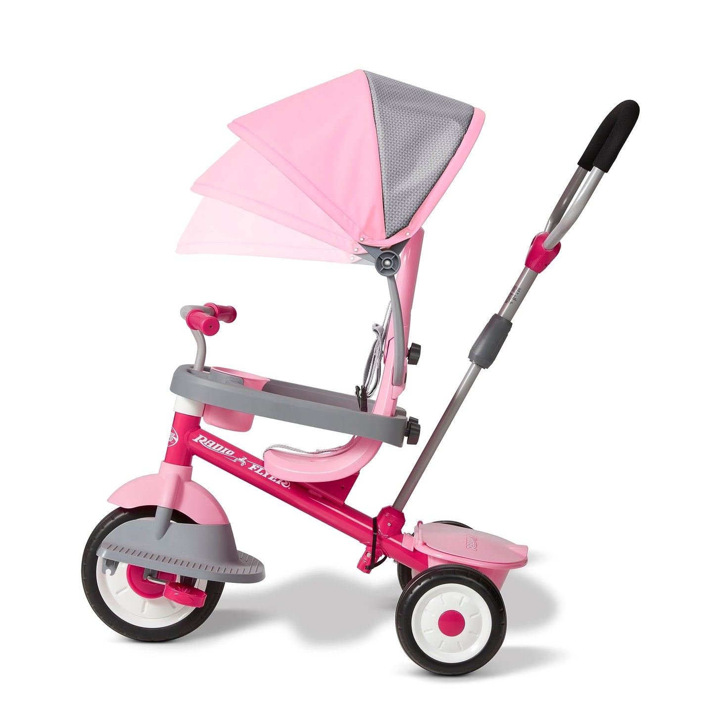 Radio Flyer 4-in-1 Stroll 'N Trike Pink, Radio Flyer Tricycle, Toddler Bike