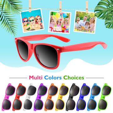 Bouiexye 20 Pack Neon Sunglasses Party Favors for Birthday Party Summer Beach Pool Party Supplies