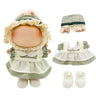 Eayaele Clothes for Labubu - 3PC Set with Shoes for 6.7 Inches Doll enhanced Outfit with Accessories Stylish Clothes for Labubu (NO Doll)(Green Plaid)