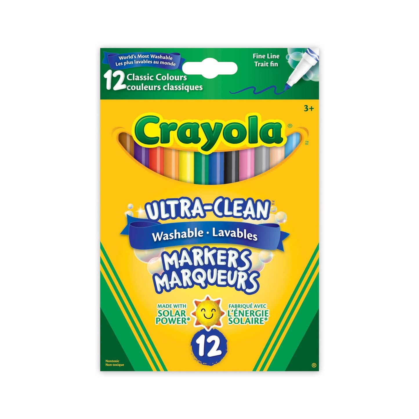 Crayola 12 Washable Fine Line Markers, Original