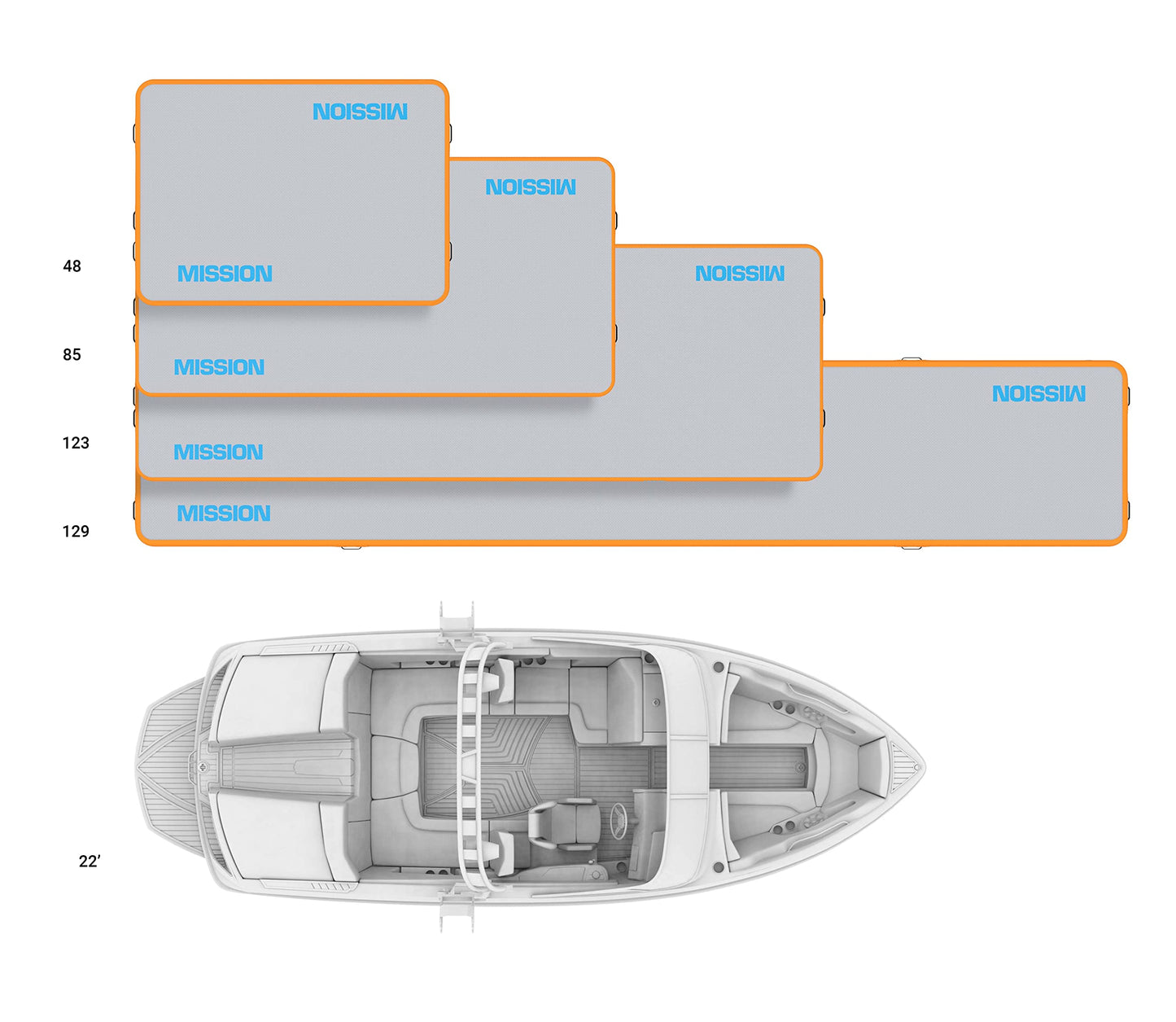 MISSION Boat Gear Reef Mat: Inflatable Floating Water Lounge for Lake Relaxation & Comfort