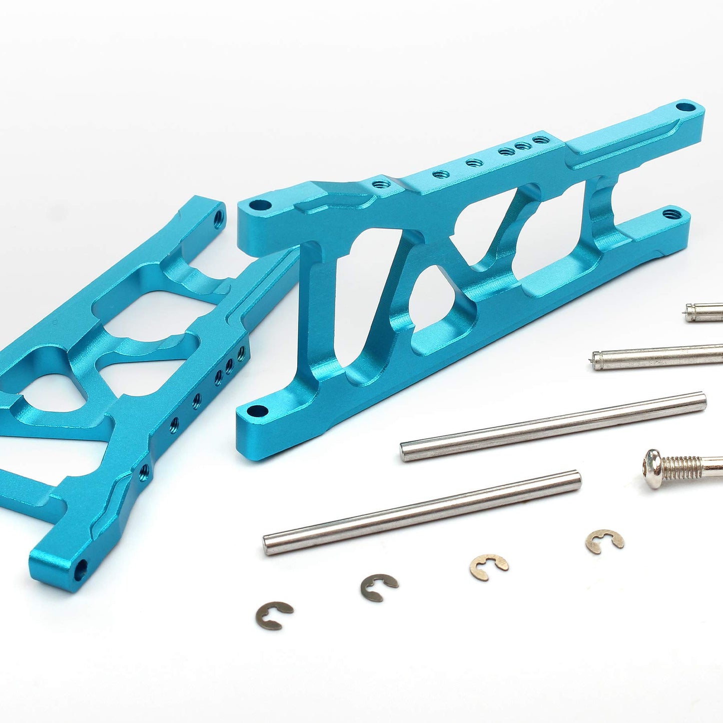 Hosim 2-Pack Front & Rear Lower Arms 4x4 Rc Upgrade Parts Aluminum Suspension Arms Screw pins Replacement of 3655x for RC Traxxa