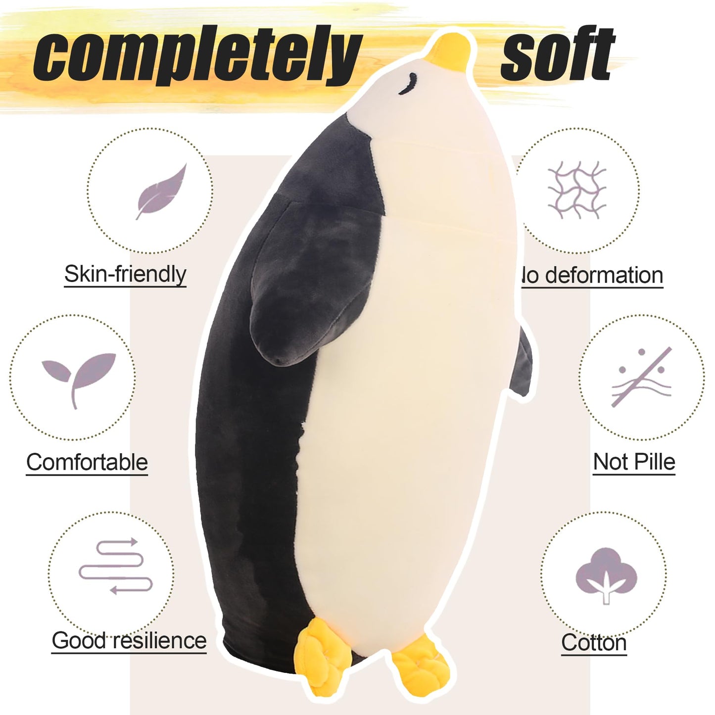 Dentrun Penguin Stuffed Animals Bulk, Cute Penguin Plush Doll Play Toys For Kids Girls Boys Adults Birthday Xmas Halloween Prese