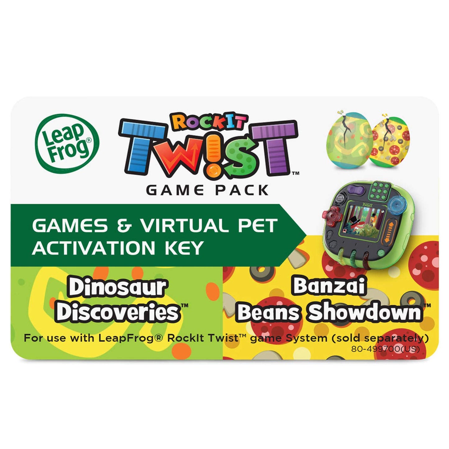 Leapfrog Rockit Twist Dual Game Pack: Dinosaur Discoveries And Banzai Beans Showdown