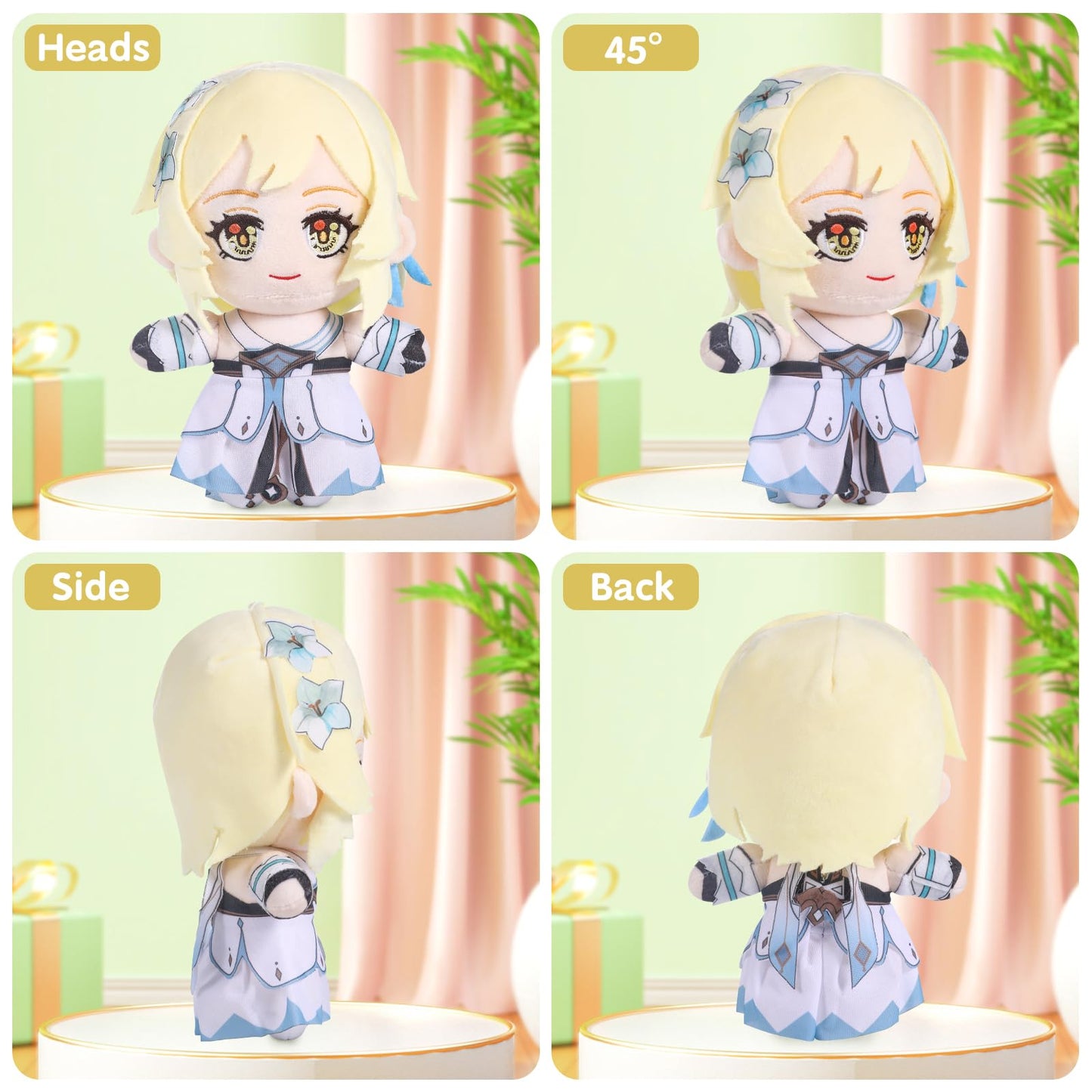 Genshin Impact Character Plush Doll, Plushie Stuffed Doll, Costume Plushy Props For Genshin Fans (Lumine)