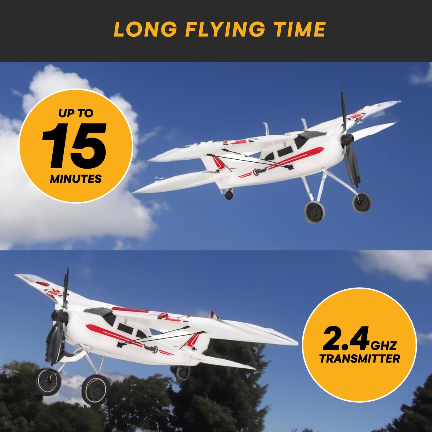 Top Race Remote Control Plane - 3 Channel Rc Airplane With Propeller Saver - Easy To Fly - Durable Construction - Suitable For A