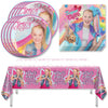 41pcs Jojo Siwas Party Supplies include 20 plates, 20 napkins 1 Tablecloth for the Jojo birthday party decoration