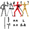 Sulliwayu 4Pcs Assembled Titan T13 Action Figures Set Lucky Dummy Nova 13 Action Figure Robot Anime Stick Figures Fidget Toys Fo