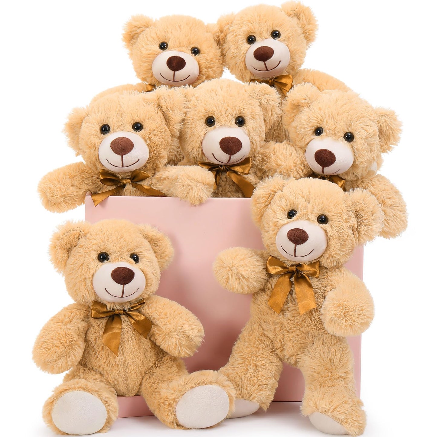 MaoGoLan 30Pcs Bulk Teddy Bears Stuffed Animals Baby Shower, Soft Small Stuffed Teddy Bears in Bulk, 13.5'' Cuddly Mini Teddy Be