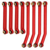RZXYLRC 8PCS CNC Aluminum Alloy High Clearance Chassis Body Links Rod Set for Axial AX24 XC-1 1/24 RC Crawler Car Metal Upgrade