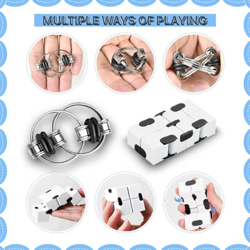 Dr.Kbder Fidget Toys mature-themeds Set Easter Basket Stuffers Gift for Kids Teen Cool Gadget Sensory Pack with Figette Spinner Cube Relief Stress Magnetic Ring Office Desk Manget Toy for Boys