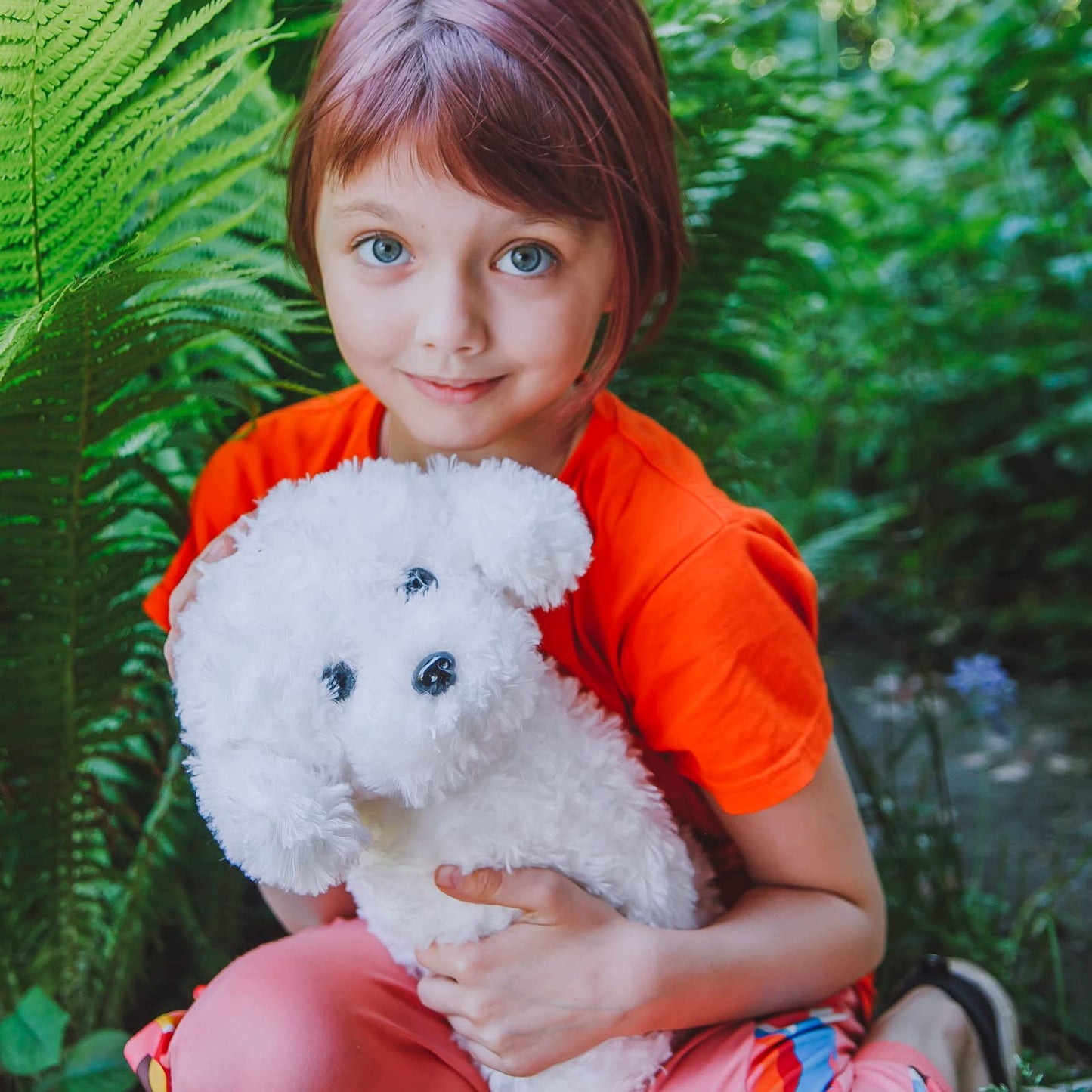 Weigedu White Toy Poodle Stuffed Animal - Bichon Frise Maltese White Labradoodle Plush Toy For Kids And Babies - Perfect Birthday & Easter Gift, 12.6'