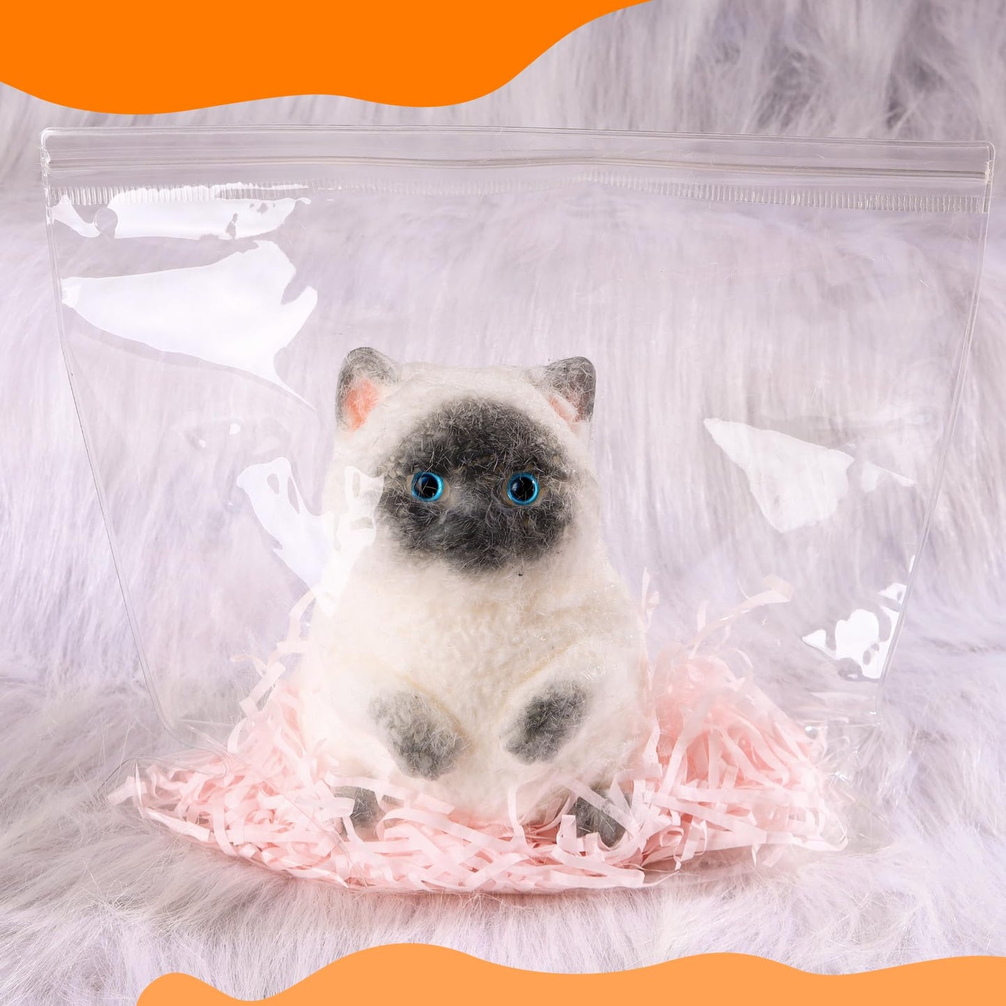 Big Taba Squishy Cat, Handmade Large Cat Taba Toys, Stress Relief, Funny, Cute Soft Cat Squishy Stress Toy Gifts.(Medium Siamese