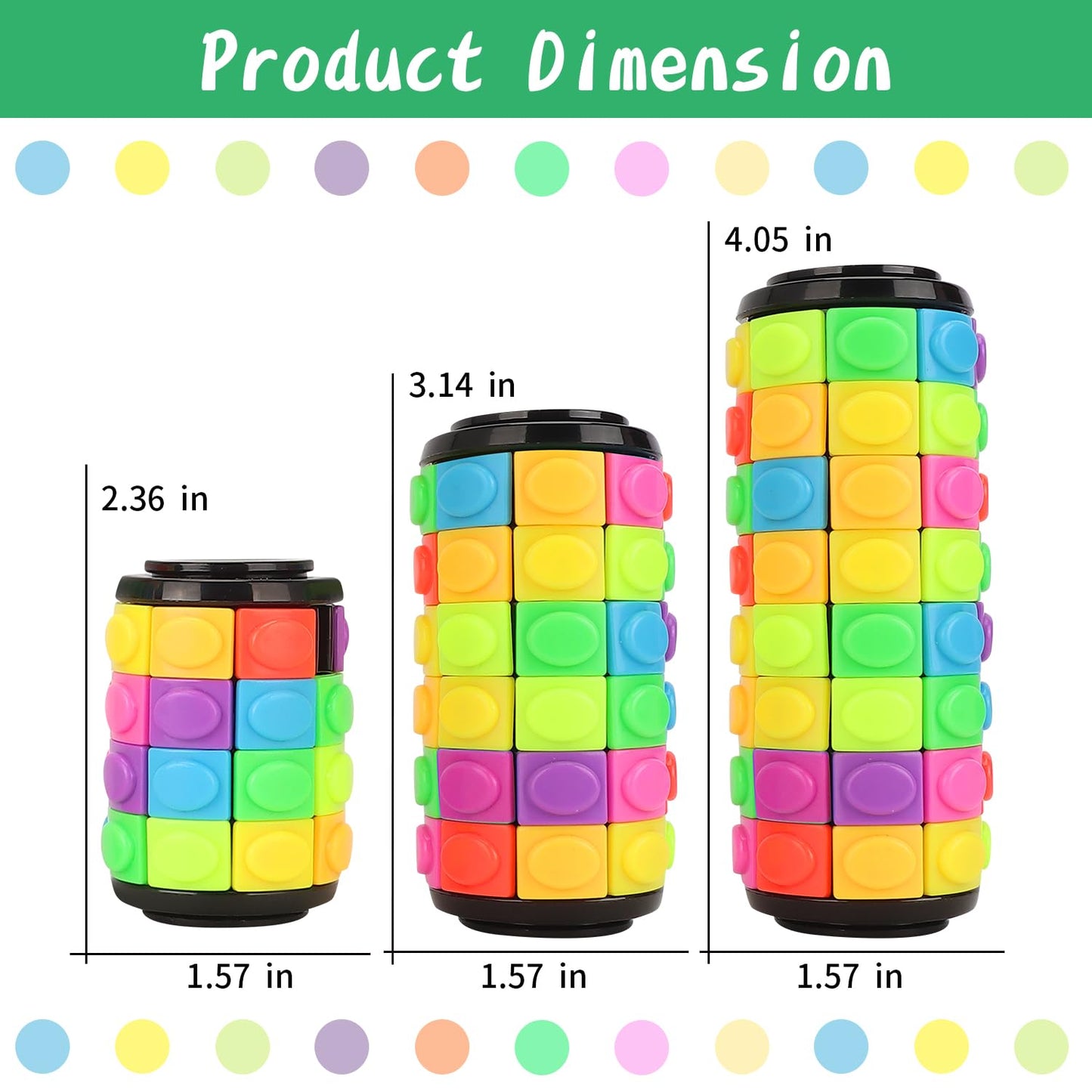 Bananmelonbm Rotate And Slide Puzzle, Finger Spinner Puzzle, Fidget Toys, Decompression Toy, 8 Colors,7 Layers, Educational Sens