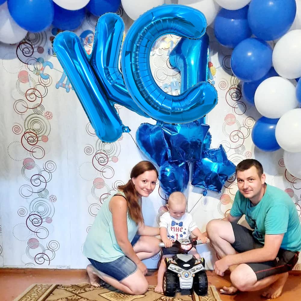 Toniful 40 Inch Large Blue Letter K Balloons Giant Alphabet Letter Balloons,Foil Mylar Big Balloons For Birthday Party Anniversa