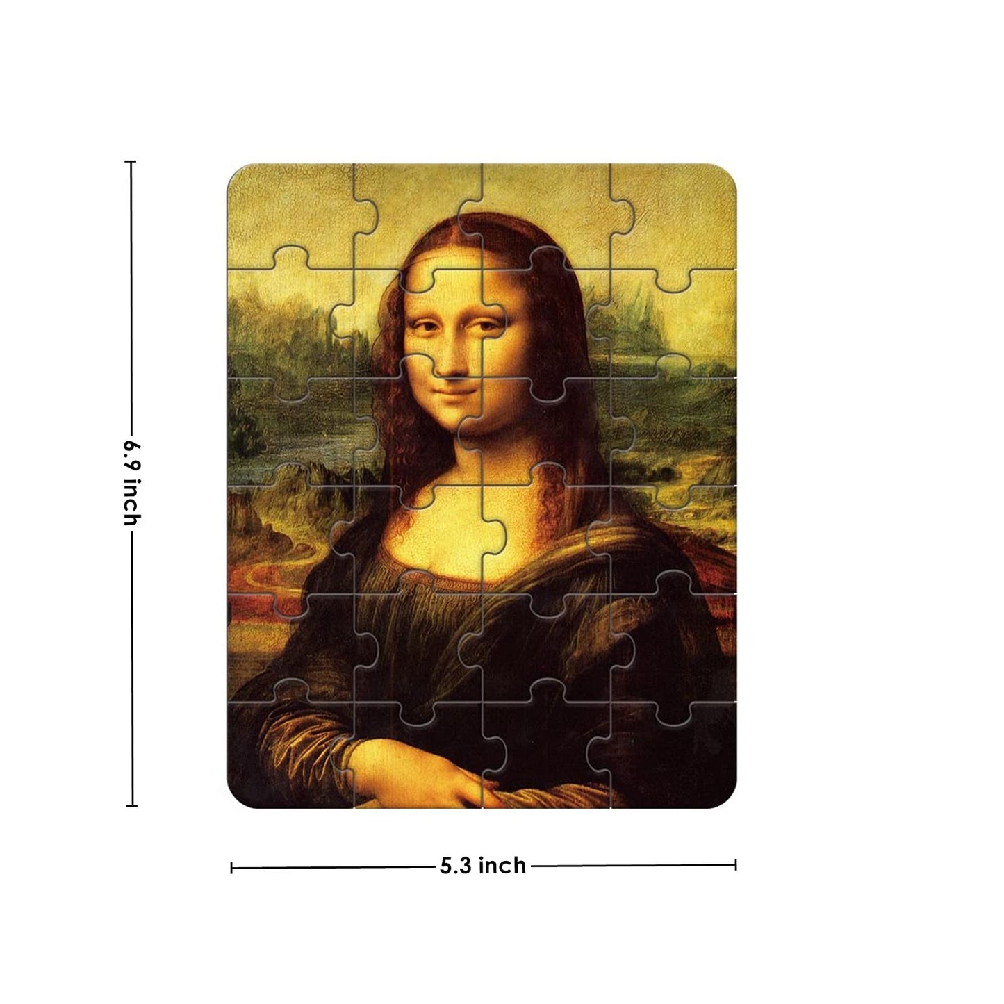 Yogeon 24 Pieces Da Vinci Mona Lisa Puzzle, Toddler Artist Puzzles For Kids Ages 3-5,4-6 Easy-An Intellectual Decompression Ente
