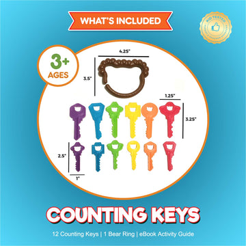 Baby Keys Montessori Toys For Toddlers - Toy Keys, Matching Toddler Games, Learning Toys For 2 Year Olds - Real Keys, Pretend Pl