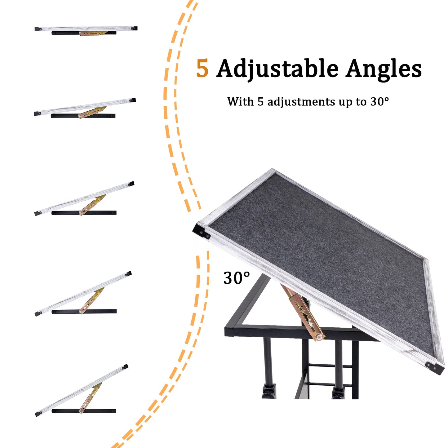 Becko Us 1500 Piece Tilting Jigsaw Puzzle Table With Cover Mat, Jigsaw Puzzle Board With 5 Tilt Angle & Height Adjustment, Puzzle Storage For Adults, Easy To Move, For 1500 Piece Jigsaw Puzzles (Gray)