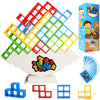 Cerbonny 48Pcs Tetra Tower Stacking Blocks Game, Board Games For Families, Parties, Travel And Team Building, Suitable For 1-4 P