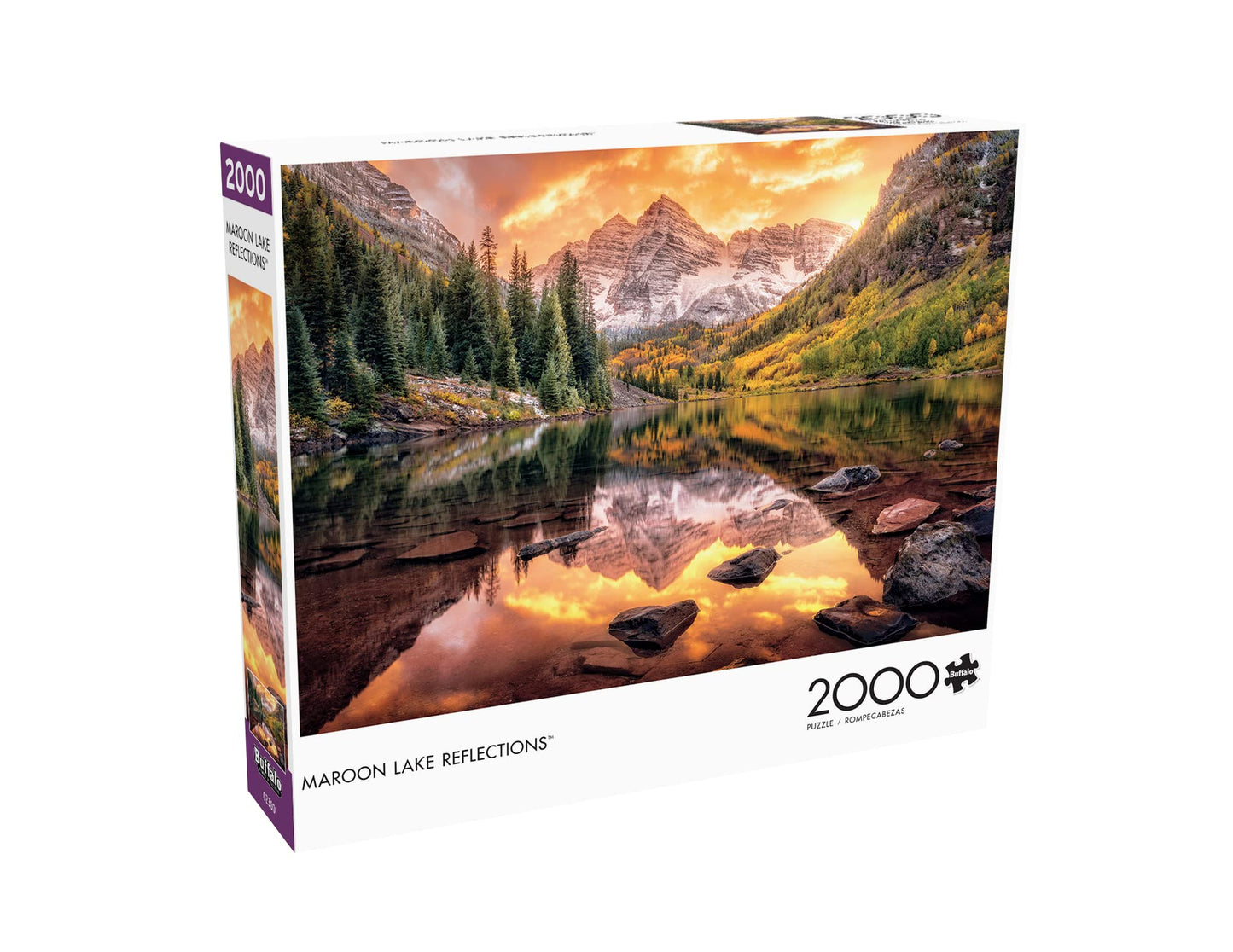 Buffalo Games - Joshua Snow - Maroon Lake Reflections - 2000 Piece Jigsaw Puzzle For Adults Challenging Puzzle Perfect For Game Nights - Finished Size Is 38.50 X 26.50