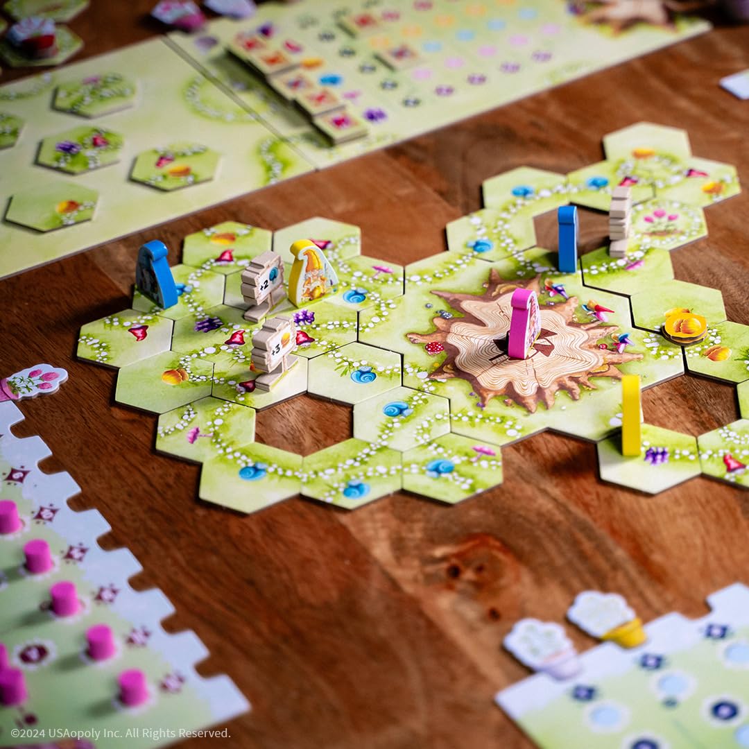 Gnome Hollow Board Game, Thematic Gnome And Garden Tile Laying & Worker Placement Strategy Game For All Ages, Beautiful Art And Game Design By Ammon Anderson, Ages 12+, 2-4 Players, 45+ Min Play Time