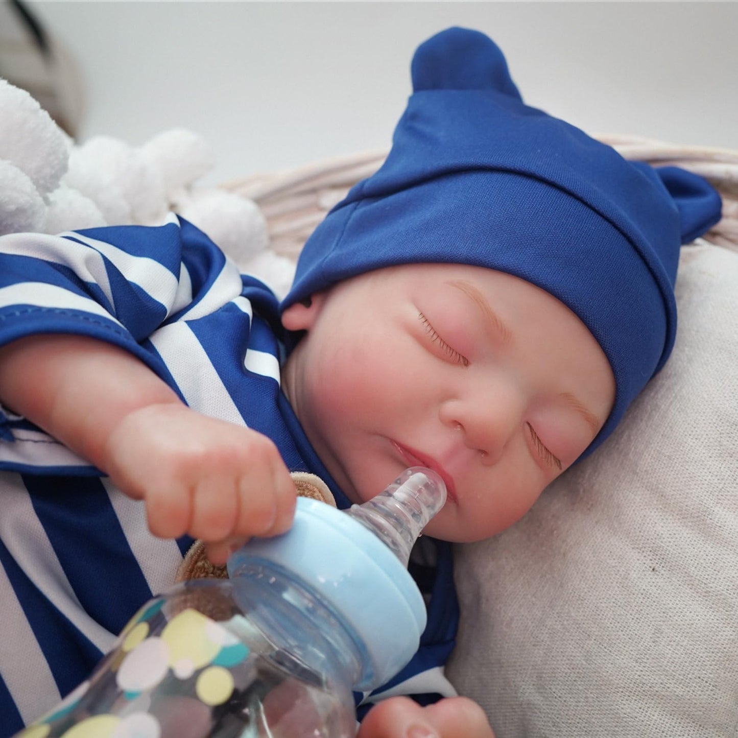 Myrebaby 17' Lifelike Reborn Sleeping Baby Boy Doll Hardy, Realistic Newborn Baby Dolls, That Look Real For 3+ Year Old