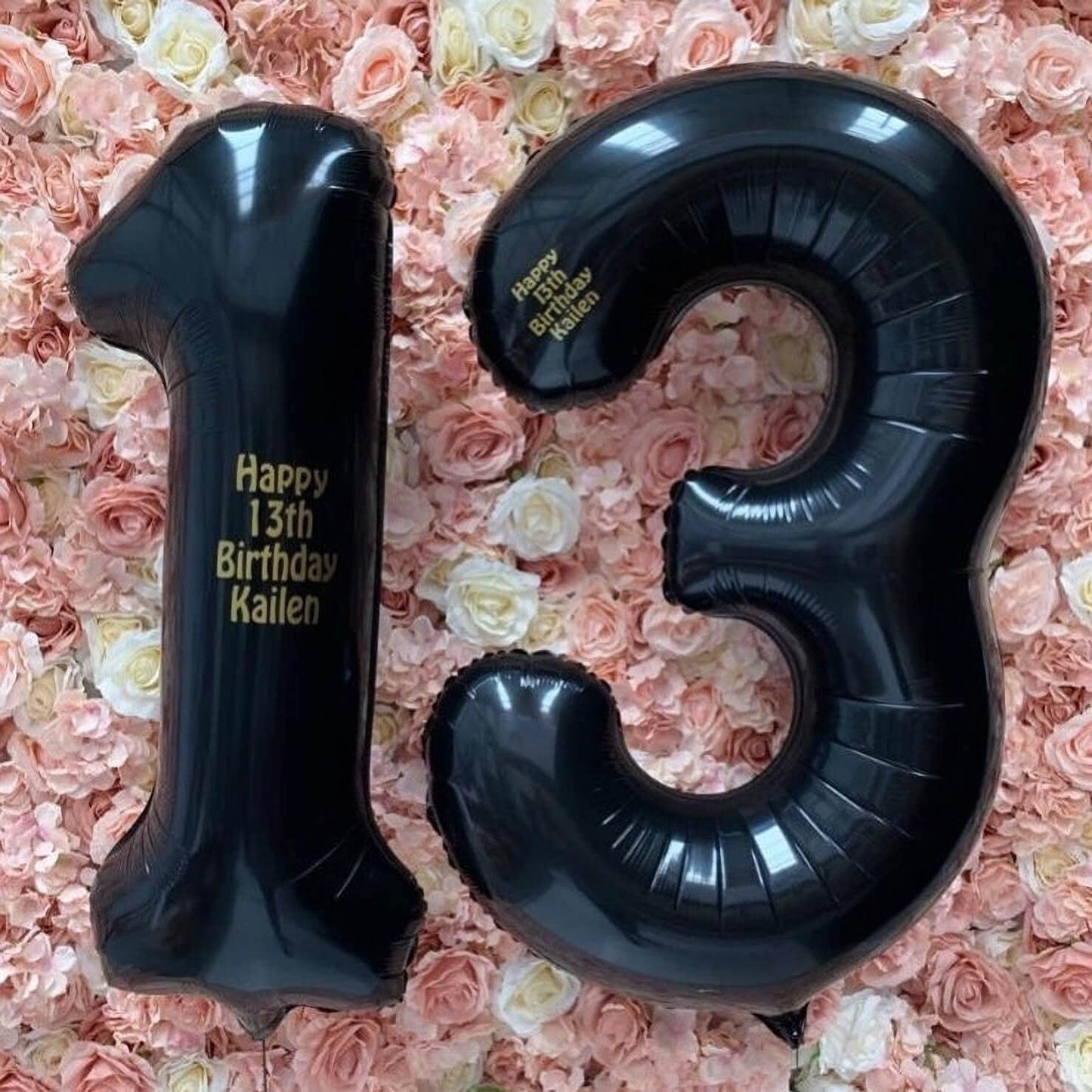 40 Inch Black 13 Number Balloons Giant Jumbo Huge 13 Or 31 Foil Mylar Helium Number Digital Balloons Black Birthday Mylar Digita