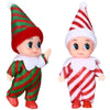 Aoriher 2 Pieces Christmas Doll Small Baby Twins In Bib Pants And Bodysuit Miniature Accessories Green And Red Boy And Girl Toy