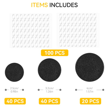100PCS Miniature Bases with 120PCS Adhesive, 25mm 32mm 40mm Mix Black Round Plastic Model Bases for Gaming Miniatures or Wargame